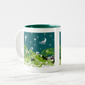 月の星は渦巻きスプラ ツートーンマグカップ (正面左)