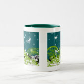 月の星は渦巻きスプラ ツートーンマグカップ (中央)