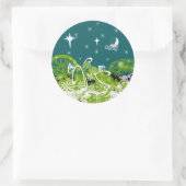 月の星は渦巻きスプラ ラウンドシール (バッグ)