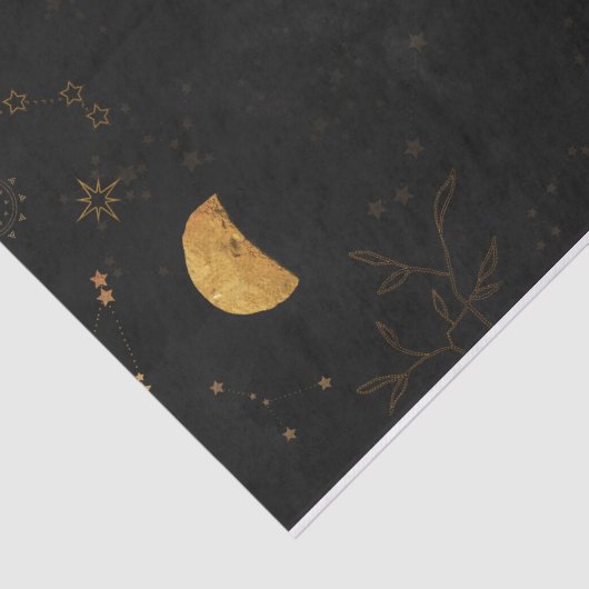 月の星コンステレーション深い夜の空の切り離 薄葉紙 (詳細)