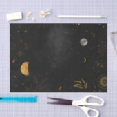 月の星コンステレーション深い夜の空の切り離 薄葉紙 (クラフト)