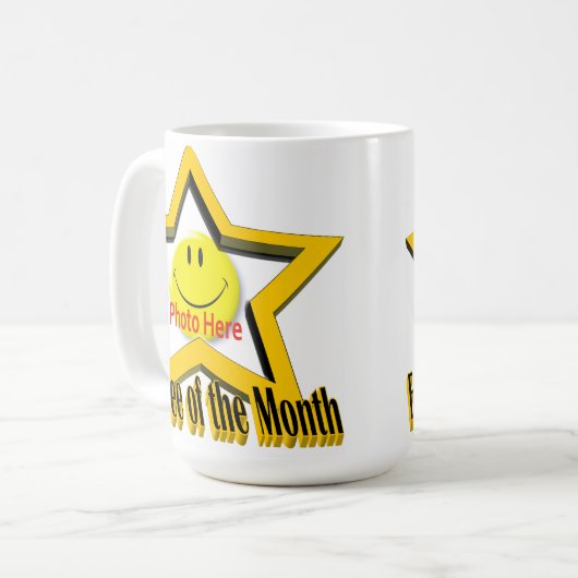 月の星及び写真のマグの従業員 コーヒーマグカップ (正面左)