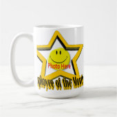 月の星及び写真のマグの従業員 コーヒーマグカップ (左)