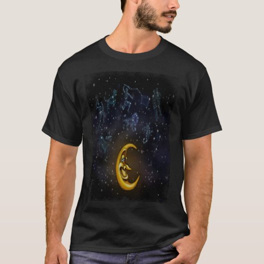 月の星座Tシャツ Tシャツ (正面)