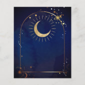 月の星空の夜の予算ベビーシャワーinvi (裏面)