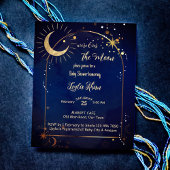 月の星空の夜の予算ベビーシャワーinvi