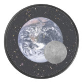 月の星空の暗いまたは遠い側 アイスホッケーパック (正面)