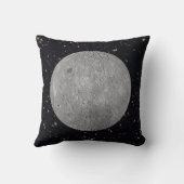 月の星空の暗いまたは遠い側 クッション (裏面)