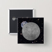 月の星空の暗いまたは遠い側 缶バッジ (正面&裏面)