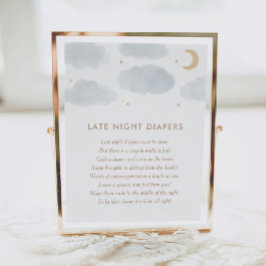 月の星赤ちゃんシャワー深夜おむつ ポスター