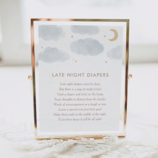 月の星赤ちゃんシャワー深夜おむつ ポスター