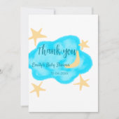 月の星雲の水の色ベビーシャワー追加の名前t セーブザデート (正面)