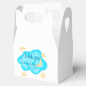 月の星雲の水の色ベビーシャワー追加の名前t フェイバーボックス (オープン)