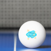 月の星雲の水の色ベビーシャワー追加の名前t 卓球ボール (ネット)