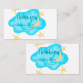 月の星雲の水の色ベビーシャワー追加の名前t 名刺 (正面/裏面)