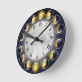 月の時計の月 ラウンド壁時計 (傾斜)