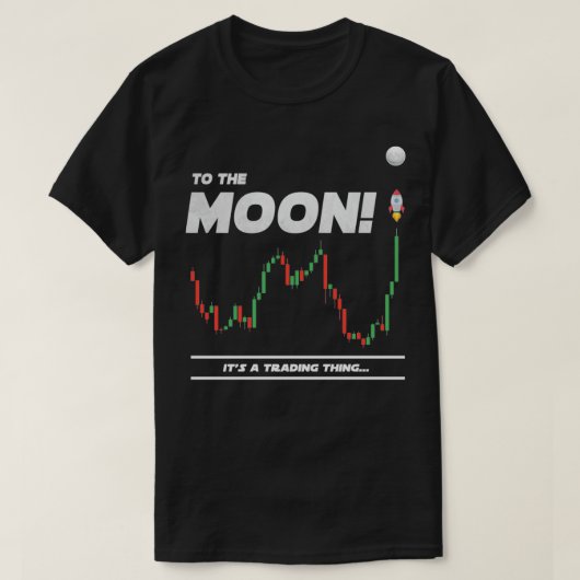 月の暗号へのビットコイントレーダー Tシャツ (デザイン正面)
