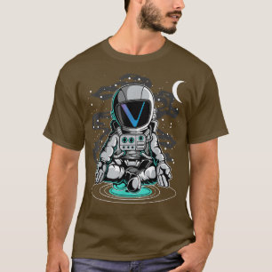 月の暗号への宇宙飛行士ヨガベカインVETコイン Tシャツ