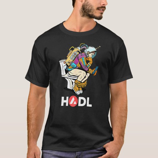 月の暗号へのhodl雪崩アバックスはアバックスを保持 tシャツ (正面)
