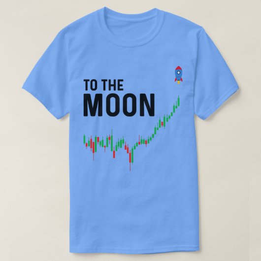 月の暗号通貨へ Tシャツ (デザイン正面)
