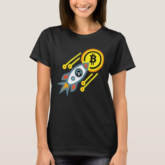 月の暗号Btc取引へのBitcoin Ape Tシャツ (正面)