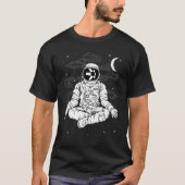 月の暗号Tへの宇宙飛行士ヨガQuant Qntコイン Tシャツ (正面)