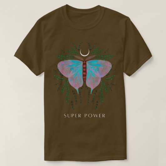 月の月の三日月の魔法のすごい力 Tシャツ (デザイン正面)
