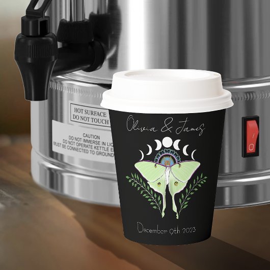 月の月の位相結婚の月 紙コップ