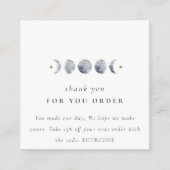 月の月相ご注文ありがとうございます スクエア名刺 (正面)