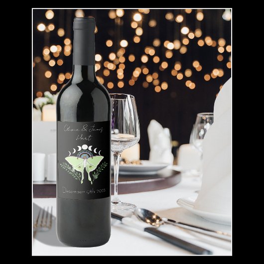 月の月相 ワインラベル