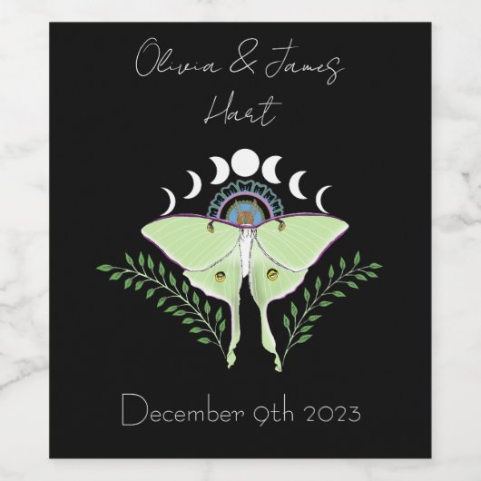 月の月相 ワインラベル (シングルラベル)