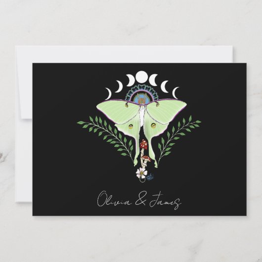 月の月相 招待状 (裏面)