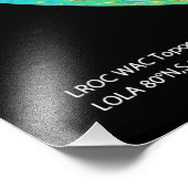 月の月面の地形図 フォトプリント            (角)