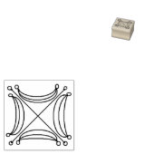 月の木の切手 ラバースタンプ (押印)