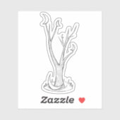 月の木 シール (シート)