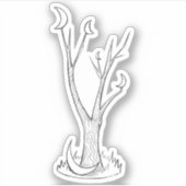 月の木 シール (正面)