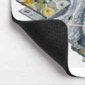 月の未来派の基盤のイラストレーション マウスパッド (コーナー)