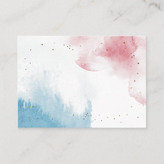 月の本のリクエストに青いピンク エンクロージャーカード (裏面)