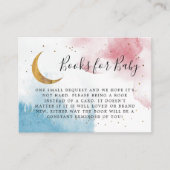 月の本のリクエストに青いピンク エンクロージャーカード (正面)