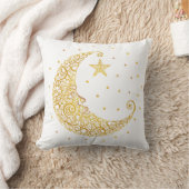 月の枕の金ゴールドの人 クッション (ブランケット)
