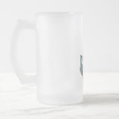 月の柔らかいフクロウ フロストグラスビールジョッキ (左)