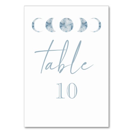 月の極小期の天体 テーブルナンバー (正面)