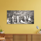 月の横のフランスの画廊 キャンバスプリント (インサイチュ (リビング))