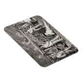 月の横のフランスの画廊 マグネット (右側)