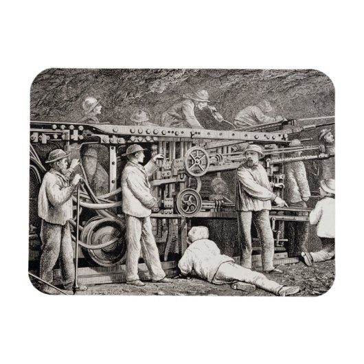 月の横のフランスの画廊 マグネット (横)