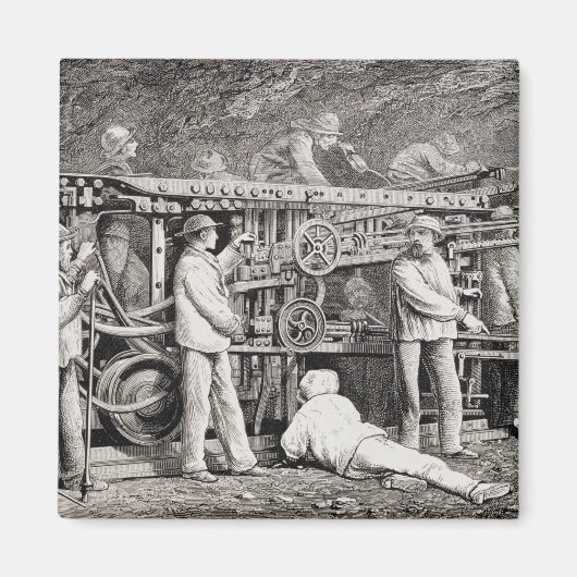 月の横のフランスの画廊 マグネット (正面)