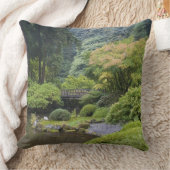 月の橋を架ける散歩池 クッション (ブランケット)