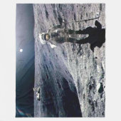 月の歩行のフリースブランケット フリースブランケット (正面)