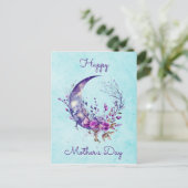 月の母の日のはがき ポストカード (スタンド正面)