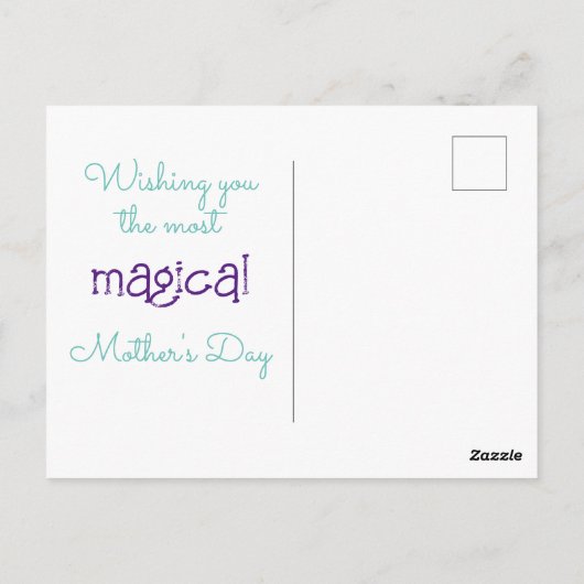 月の母の日のはがき ポストカード (裏面)